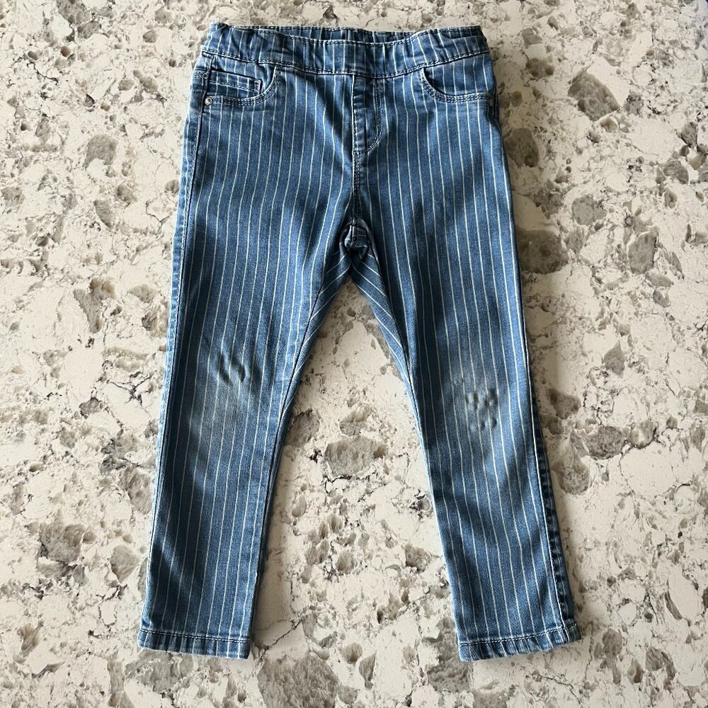 Zara striped stretch jeans size 3-4